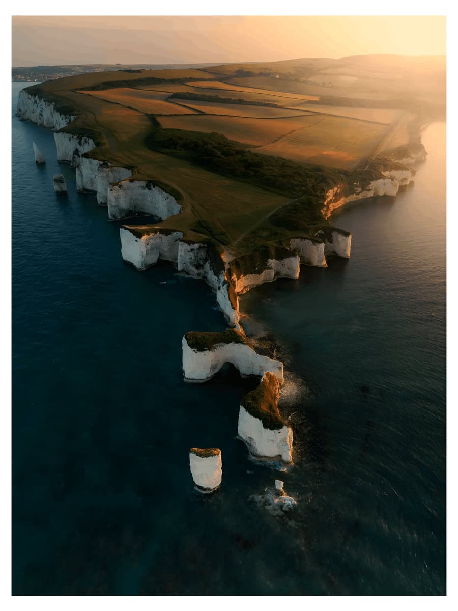 Old Harry Rocks at Golden Hour